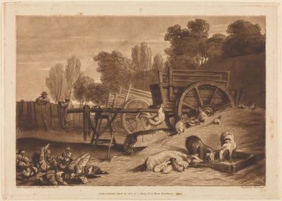 O pátio da quinta com o galo de Joseph Mallord William Turner