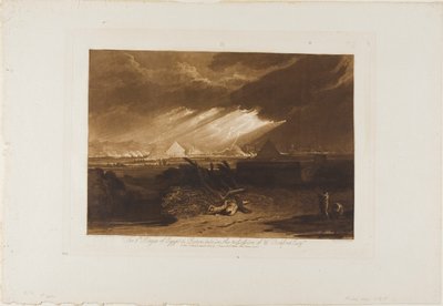 A Quinta Praga do Egito, placa 16 de Liber Studiorum de Joseph Mallord William Turner