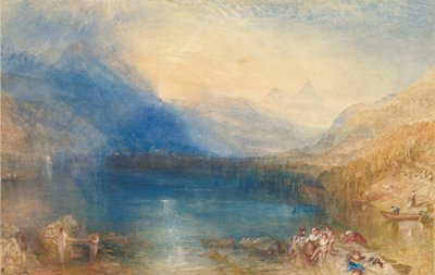 O Lago de Zug, 1843 (wc sobre grafite) de Joseph Mallord William Turner