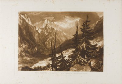 A Fonte do Arveron, placa 60 do Liber Studiorum de Joseph Mallord William Turner