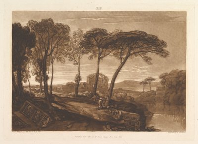O Templo de Minerva Medica Liber Studiorum, parte V, chapa 23, 1 de janeiro de 1811. de Joseph Mallord William Turner
