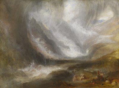 Vale de Aosta: tempestade de neve, avalanche e tempestade, 1836-37 de Joseph Mallord William Turner