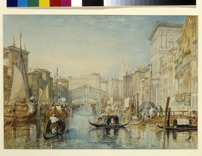 Veneza, O Rialto (aguarela sobre lápis sobre papel branco) de Joseph Mallord William Turner