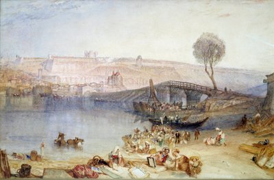 Vista do local e do castelo de Saint Germain en Laye. Pintura de Joseph Mallord William Turner (1775-1851) de Joseph Mallord William Turner