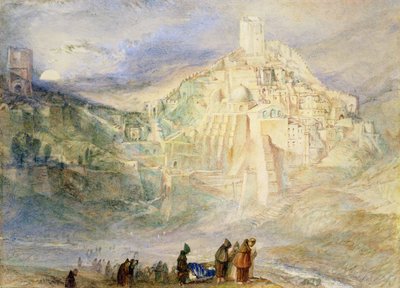 Wilderness A Engedi & Convento de Santa Saba (banheiro no papel) de Joseph Mallord William Turner