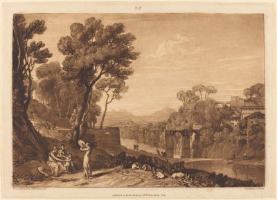 A Mulher e o Tamborim de Joseph Mallord William Turner and Charles Turner