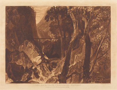Moinho perto do Grand Chartreuse de Joseph Mallord William Turner and Henry Edward Dawe