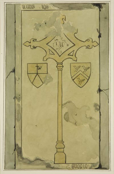 Lápide na Igreja do Templo (aguarela sobre papel) de Joseph Manning