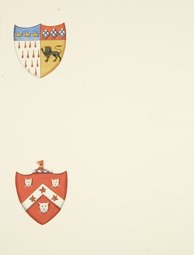 Monumental Coats-of-Arms in St Mary-le-Port Church (lápis e aguarela sobre papel) de Joseph Manning