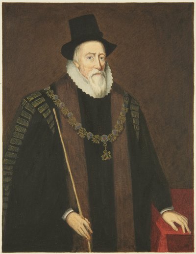 Retrato na Câmara Municipal de Charles, Conde de Dorset (aguarela sobre papel) de Joseph Manning