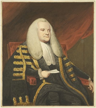 Retrato na Mansion House, Queen Square, de Lord Ashburton (aguarela sobre papel) de Joseph Manning