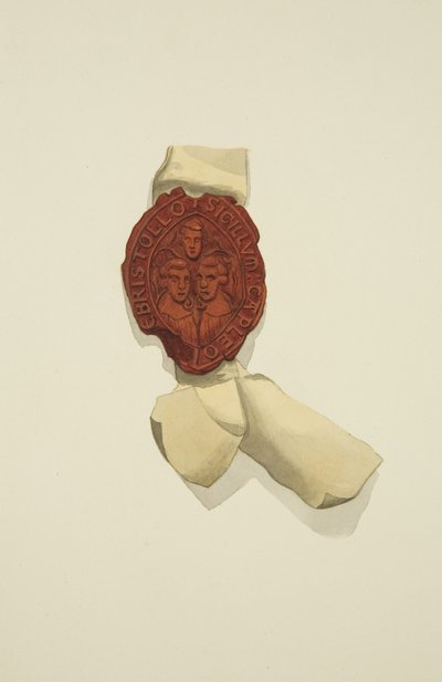 Selo dos Kalendaries de Bristol (aguarela sobre papel) de Joseph Manning