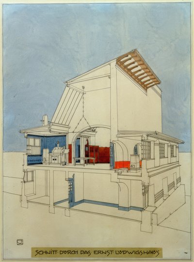 Corte a Ernst-Ludwigs-Haus de Joseph Maria Olbrich