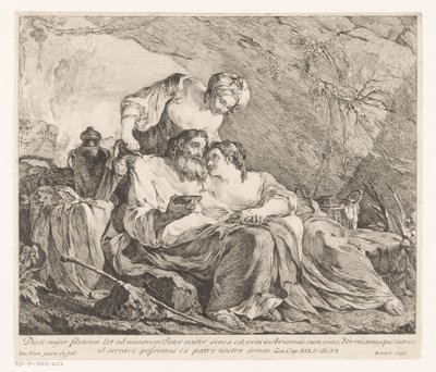 Lot e as suas filhas de Joseph Marie Vien (I)