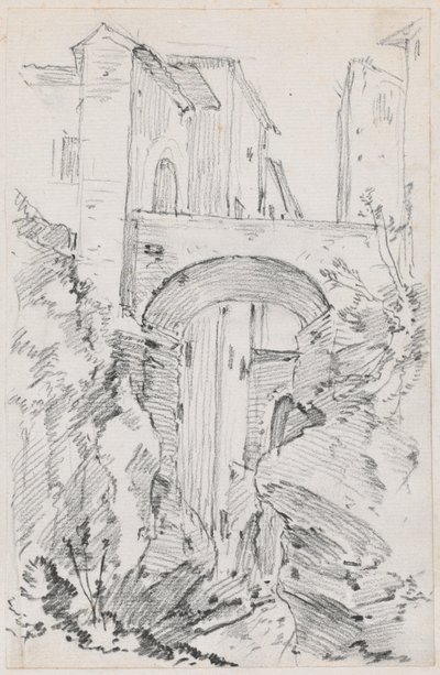 Uma ponte alta em Tivoli de Joseph Marie Vien
