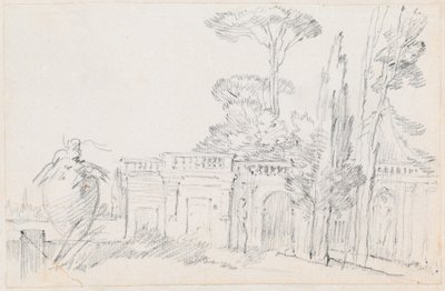 Jardins de uma villa italiana de Joseph Marie Vien