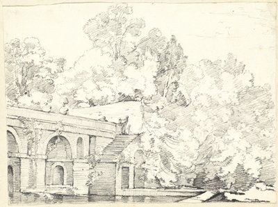 O Fishpond na Villa Madama de Joseph Marie Vien
