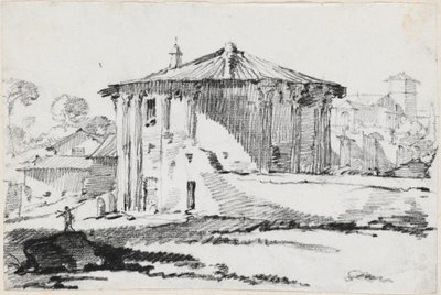 O Templo Redondo na Piazza Bocca della Verità, Roma de Joseph Marie Vien
