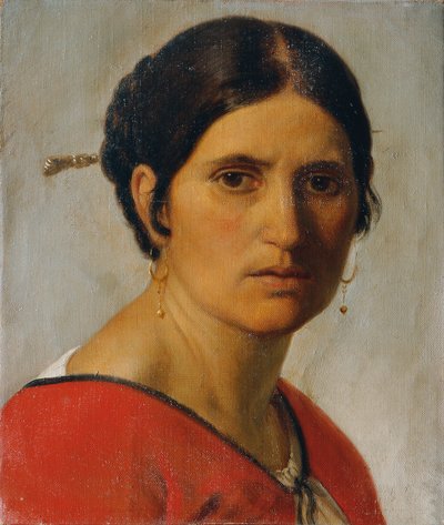 camponesa italiana de Joseph Mathias von Trenkwald