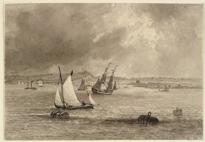 Navios ao largo da costa de Joseph Murray Ince