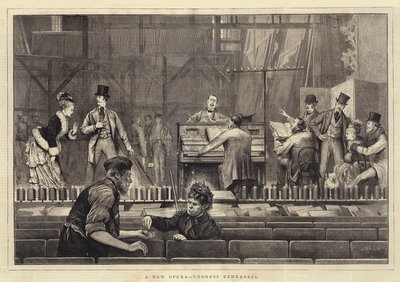 Uma nova ópera, despir o ensaio de Joseph Nash