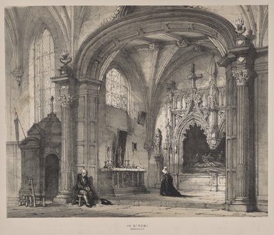 Arquitetura da Idade Média: em St. Remi, Abbeville de Joseph Nash