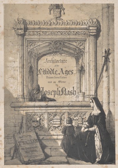 Arquitetura da Idade Média: página de rosto - na igreja de Croydon de Joseph Nash
