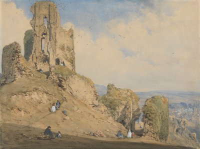 Castelo de Corfe, Dorset de Joseph Nash