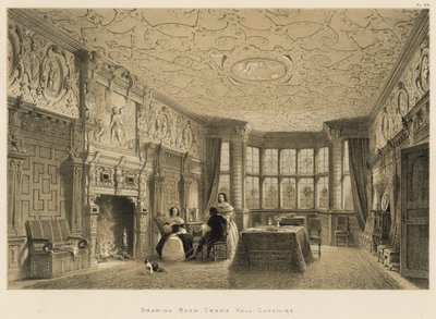 Sala de desenho, Crewe Hall, Cheshire de Joseph Nash
