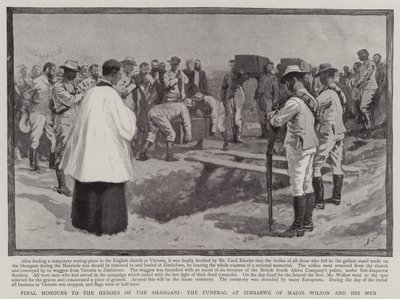 Honras Finais aos Heróis dos Shangani, o Funeral no Zimbábue do Major Wilson e seus Homens de Joseph Nash