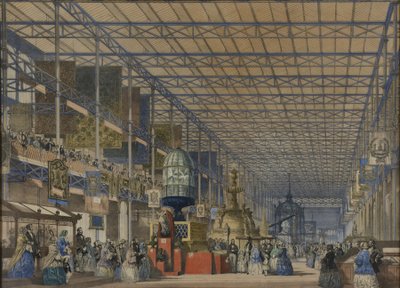 De "Imagens abrangentes de Dickinson da grande exposição de 1851", publicado em 1854 A abertura da grande exposição - Nave britânica, 1854 de Joseph Nash
