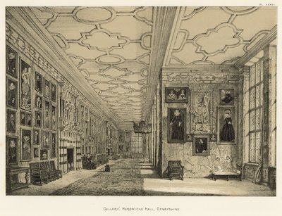 Galeria, Hardwicke Hall, Derbyshire de Joseph Nash
