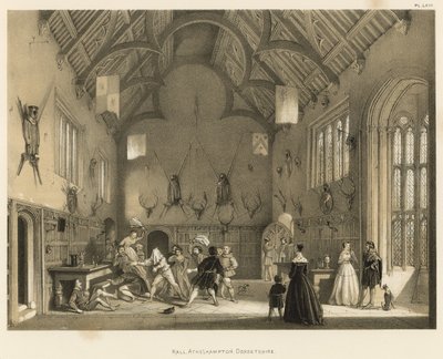 Corredor, Athelhampton, Dorsetshire de Joseph Nash