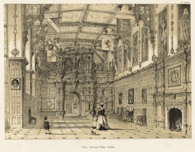 Salão, Audley End, Essex de Joseph Nash