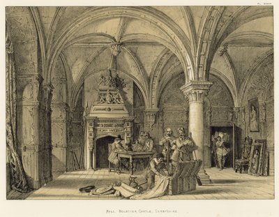 Salão, Castelo de Bolsover, Derbyshire de Joseph Nash