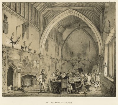 Salão, Moat House, Ightham, Kent de Joseph Nash