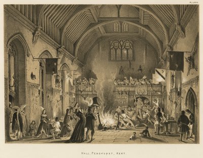 Corredor, penshurst, kent de Joseph Nash