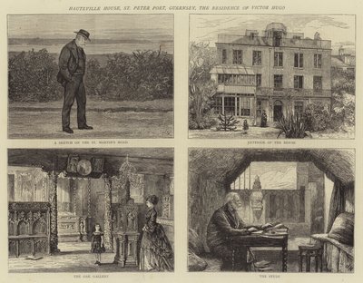 Hauteville House, St Peter Port, Guernsey, a residência de Victor Hugo de Joseph Nash