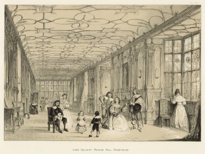 Long Galeria, Haddon Hall, Derbyshire de Joseph Nash
