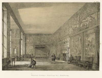 Câmara de Presença, Hardwicke Hall, Derbyshire de Joseph Nash