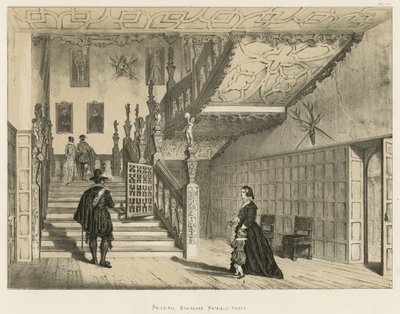 Escadaria Principal, Hatfield, Herts de Joseph Nash