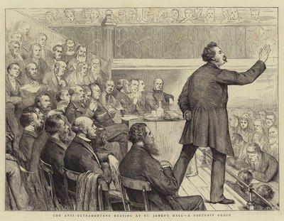 O Encontro Anti-Ultramontano no St James&39;s Hall, um grupo Portrait de Joseph Nash