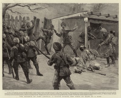 A defesa de Fort Chitral, A Sortie durante o cerco para explodir uma mina de Joseph Nash