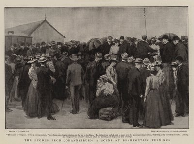 O Êxodo de Joanesburgo, uma cena em Bramfontein Terminus de Joseph Nash