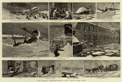 A grande tempestade de neve, vendaval e maré alta de Joseph Nash