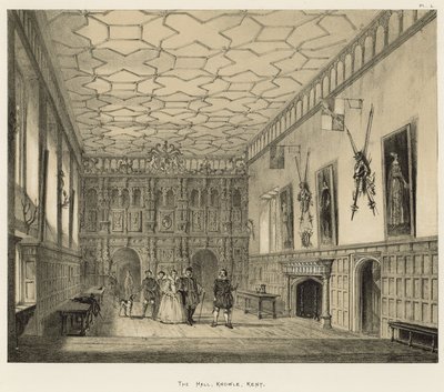 O, corredor, knowle, kent de Joseph Nash