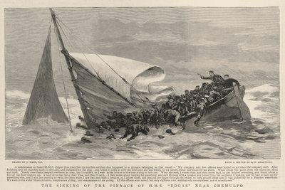 O naufrágio do Pinnace de HMS Edgar perto de Chemulpo de Joseph Nash