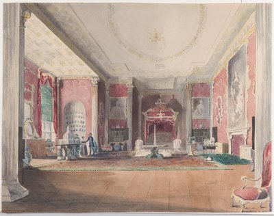 O quarto de dormir de Estado, Stowe, Buckinghamshire de Joseph Nash