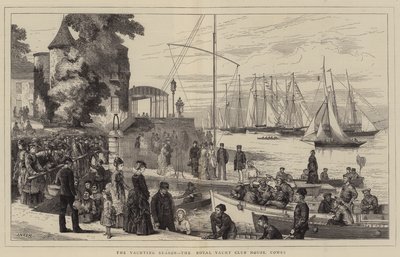 A temporada de iates, a Royal Yacht Club House, Cowes de Joseph Nash