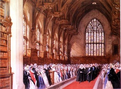 Vista do Westminster Hall (Interior) de Joseph Nash